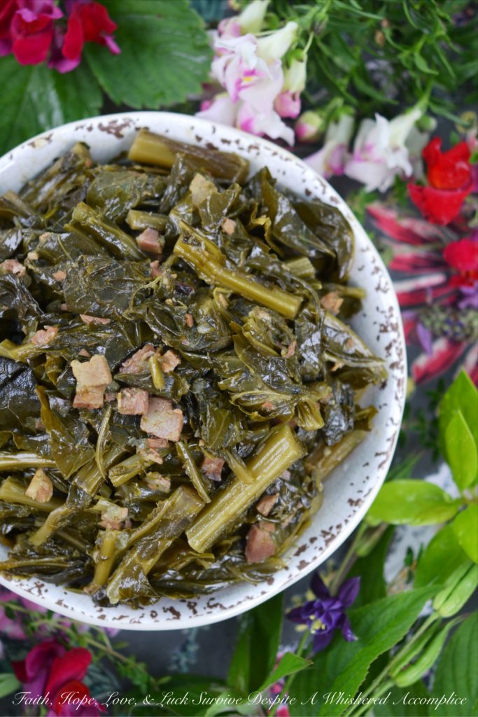Honey Baked Ham Crockpot Collard Greens - Don't let that leftover honey baked ham bone go to waste. Instead, use it to make ham stock, which you can then use to make these comforting sweet and spicy collard greens in a crockpot or slow cooker. You'll discover that this flavorful side dish is truly a great accompaniment to almost any meal.