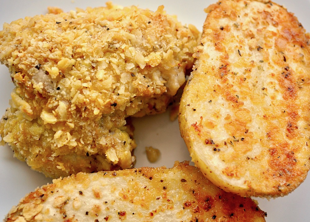 Oven Fried Chicken Sheet Pan Dinner - Little House Big Alaska - These mom-worthy recipes are delicious, flavorful, and simply perfect to help you celebrate Mother's Day. May's recipe round-up will help you plan the perfect meal to help let your mother know just how special she is to you.