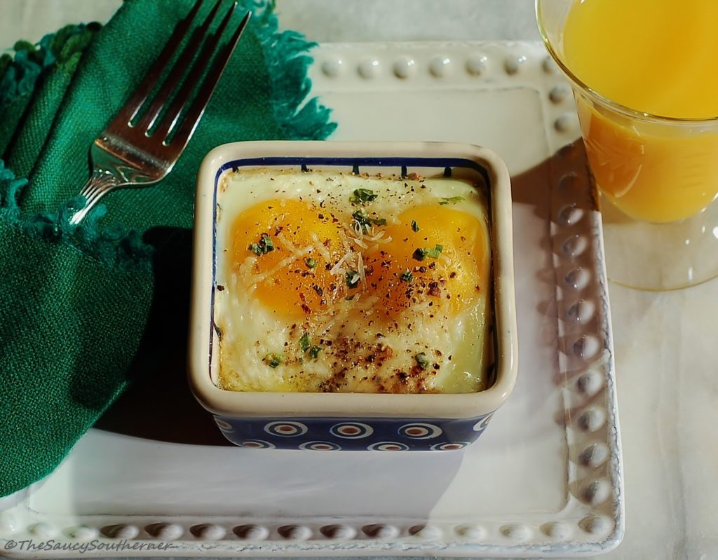 Shirred Eggs - The Saucy Southerner - These mom-worthy recipes are delicious, flavorful, and simply perfect to help you celebrate Mother's Day. May's recipe round-up will help you plan the perfect meal to help let your mother know just how special she is to you.