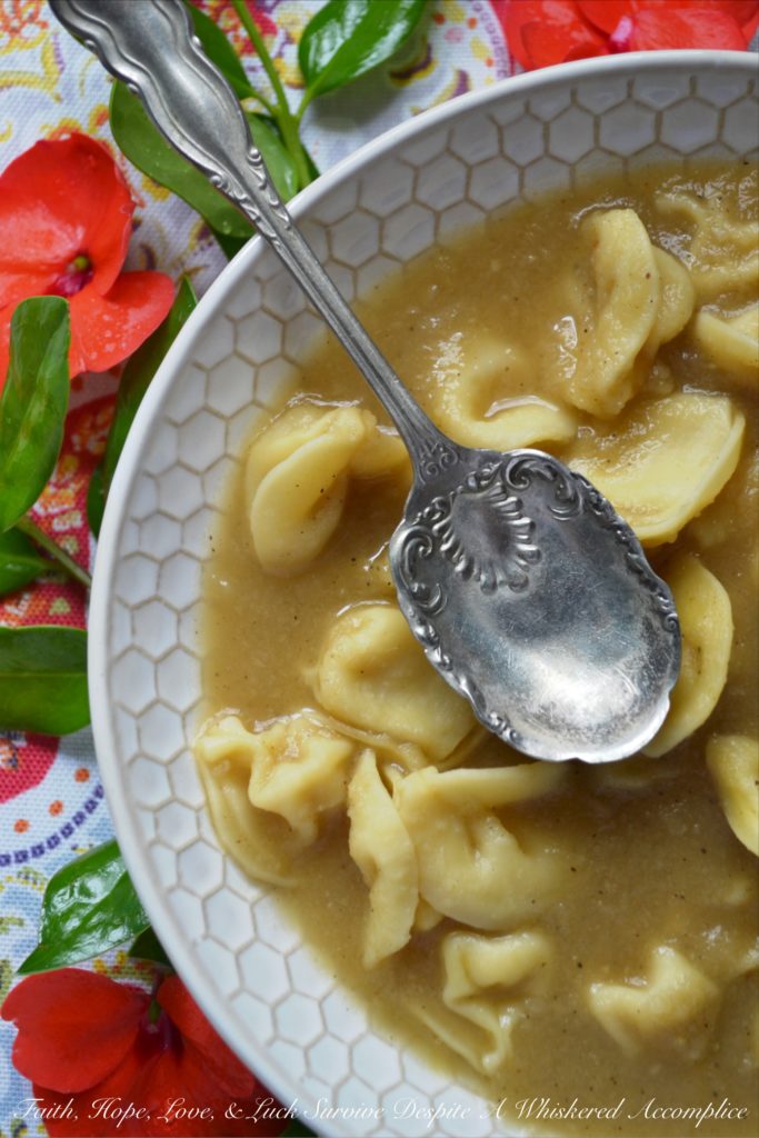 Puréed Parsnip Soup with Cheese Tortellini - If you’ve ever found yourself staring at a pile of parsnips and wondering what on earth to do with them, get ready to meet your new favorite soup. This comforting parsnip soup is packed with flavor and nutrition from its grated parsnips and diced onion, which are puréed until smooth after simmering in vegetable broth. But wait, it gets even better. Just when you think you’re about to serve up a simple meatless puréed soup, in go the mini cheese tortellini, turning this flavorful soup into a meal that’s not only hearty but satisfying and full of flavor. I’m willing to bet even the pickiest eaters at your table will be asking for seconds.