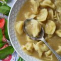 Puréed Parsnip Soup with Cheese Tortellini - If you’ve ever found yourself staring at a pile of parsnips and wondering what on earth to do with them, get ready to meet your new favorite soup. This comforting parsnip soup is packed with flavor and nutrition from its grated parsnips and diced onion, which are puréed until smooth after simmering in vegetable broth. But wait, it gets even better. Just when you think you’re about to serve up a simple meatless puréed soup, in go the mini cheese tortellini, turning this flavorful soup into a meal that’s not only hearty but satisfying and full of flavor. I’m willing to bet even the pickiest eaters at your table will be asking for seconds.