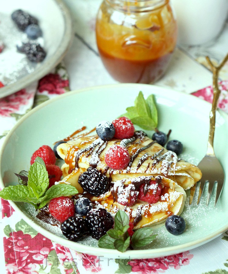 Chocolate Caramel Cream Cheese Crepes - Fiesta Friday - Welcome to the Friday Frenzy, the best food and craft link party on the web. Visit us this week to see what recipes and crafts we are most excited about.