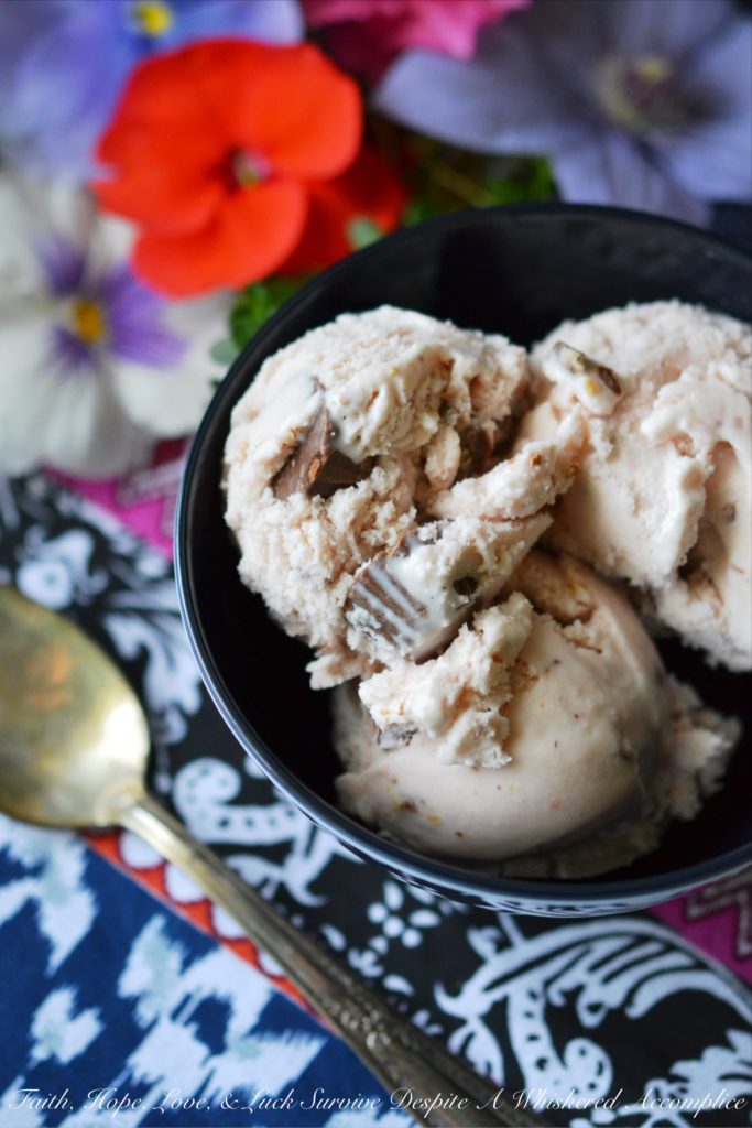 30-Minute Strawberry Reese's Ice Cream - This four-ingredient ice cream can be made in 30 minutes with a little bit of help from your ice cream machine. By using strawberry preserves, there is no need to wait for any sugar to dissolve, which means that you can have delicious homemade ice cream in almost no time at all. Strawberry ice cream and Reese's Peanut Butter Cups Minis truly do make the perfect combination in this sweet homemade frozen dessert treat.