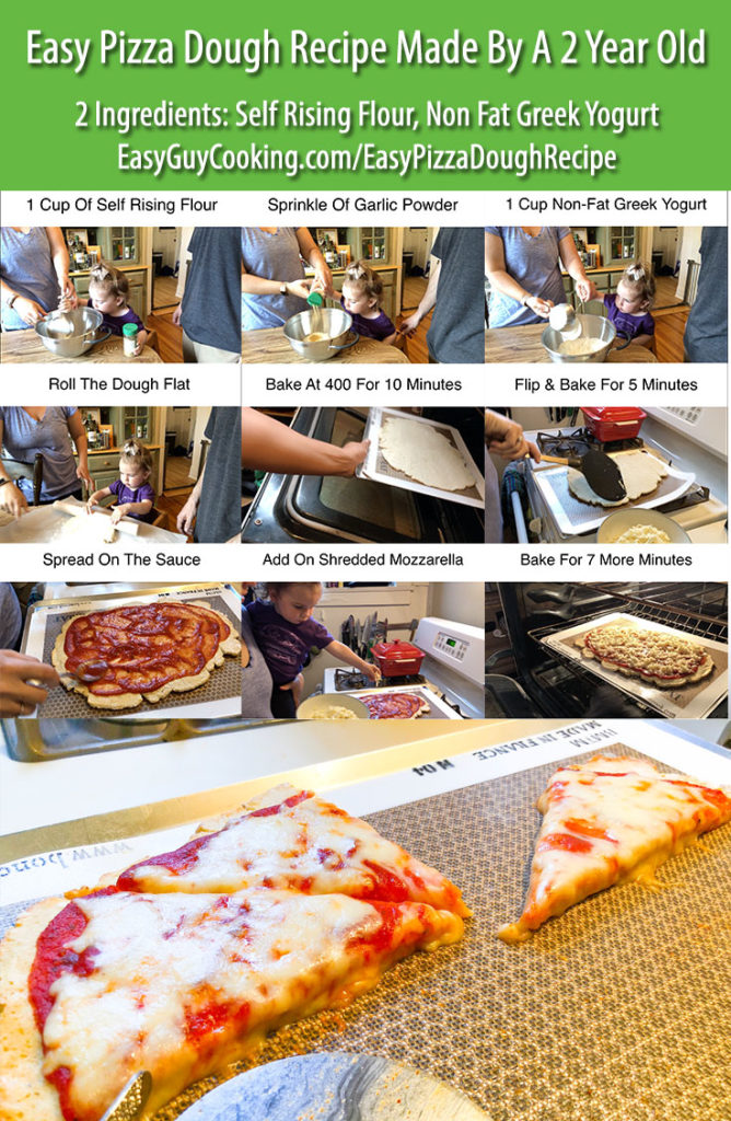 Easy Pizza Doug Recipe Made by a 2 Year Old - Easy Guy Cooking - This month we're sharing our best and our absolute favorite recipes for dads in our June monthly recipe round-up. You're sure to find just the right recipe to make for your father this Father's Day.