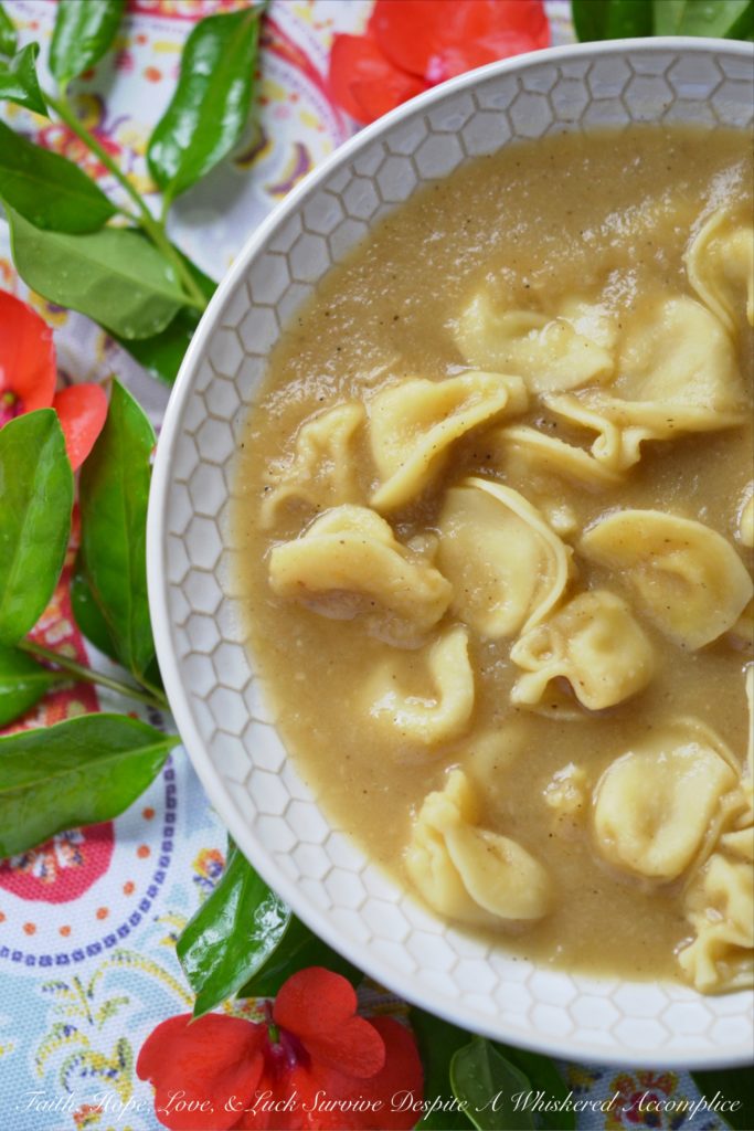Puréed Parsnip Soup with Cheese Tortellini - If you’ve ever found yourself staring at a pile of parsnips and wondering what on earth to do with them, get ready to meet your new favorite soup. This comforting parsnip soup is packed with flavor and nutrition from its grated parsnips and diced onion, which are puréed until smooth after simmering in vegetable broth. But wait, it gets even better. Just when you think you’re about to serve up a simple meatless puréed soup, in go the mini cheese tortellini, turning this flavorful soup into a meal that’s not only hearty but satisfying and full of flavor. I’m willing to bet even the pickiest eaters at your table will be asking for seconds.