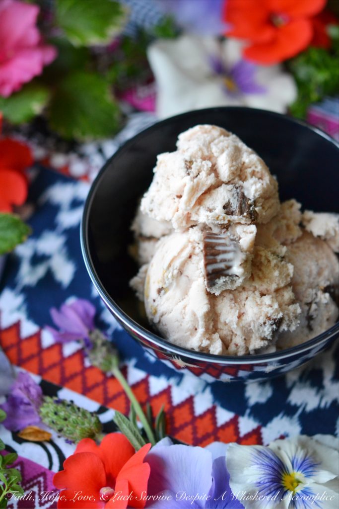 30-Minute Strawberry Reese's Ice Cream - This four-ingredient ice cream can be made in 30 minutes with a little bit of help from your ice cream machine. By using strawberry preserves, there is no need to wait for any sugar to dissolve, which means that you can have delicious homemade ice cream in almost no time at all. Strawberry ice cream and Reese's Peanut Butter Cups Minis truly do make the perfect combination in this sweet homemade frozen dessert treat.