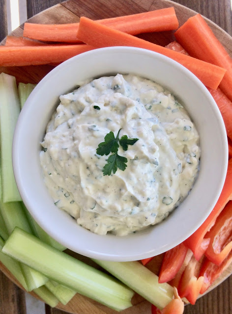 Fresh. Garlic & Herb Dip - Savory Moments - Welcome to the Friday Frenzy, the best food and craft link party on the web. Visit us this week to see what recipes and crafts we are most excited about.