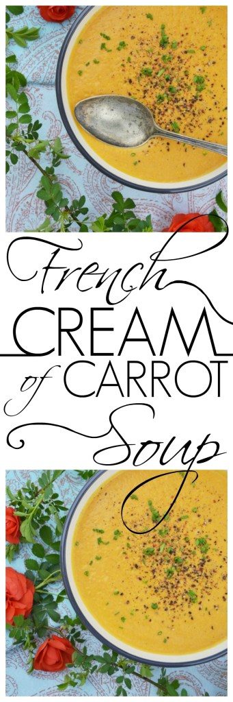 French Cream of Carrot Soup - This vibrant creamy soup recipe made using Herbs de Provence, carrots, milk, and cream is super flavorful without using a ton of ingredients. It's also a great way to turn carrots into a main dish without a lot of work involved.
