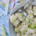 Dad's Country Garden Potato Salad - This country potato salad is made using fresh ingredients straight from the garden, along with creamy mayonnaise and a few simple ingredients. Loaded with hard-boiled eggs, finely chopped celery, fresh parsley, and chopped garden scallions or spring onions, this flavorful side salad is one that any dad would be thrilled to be served.