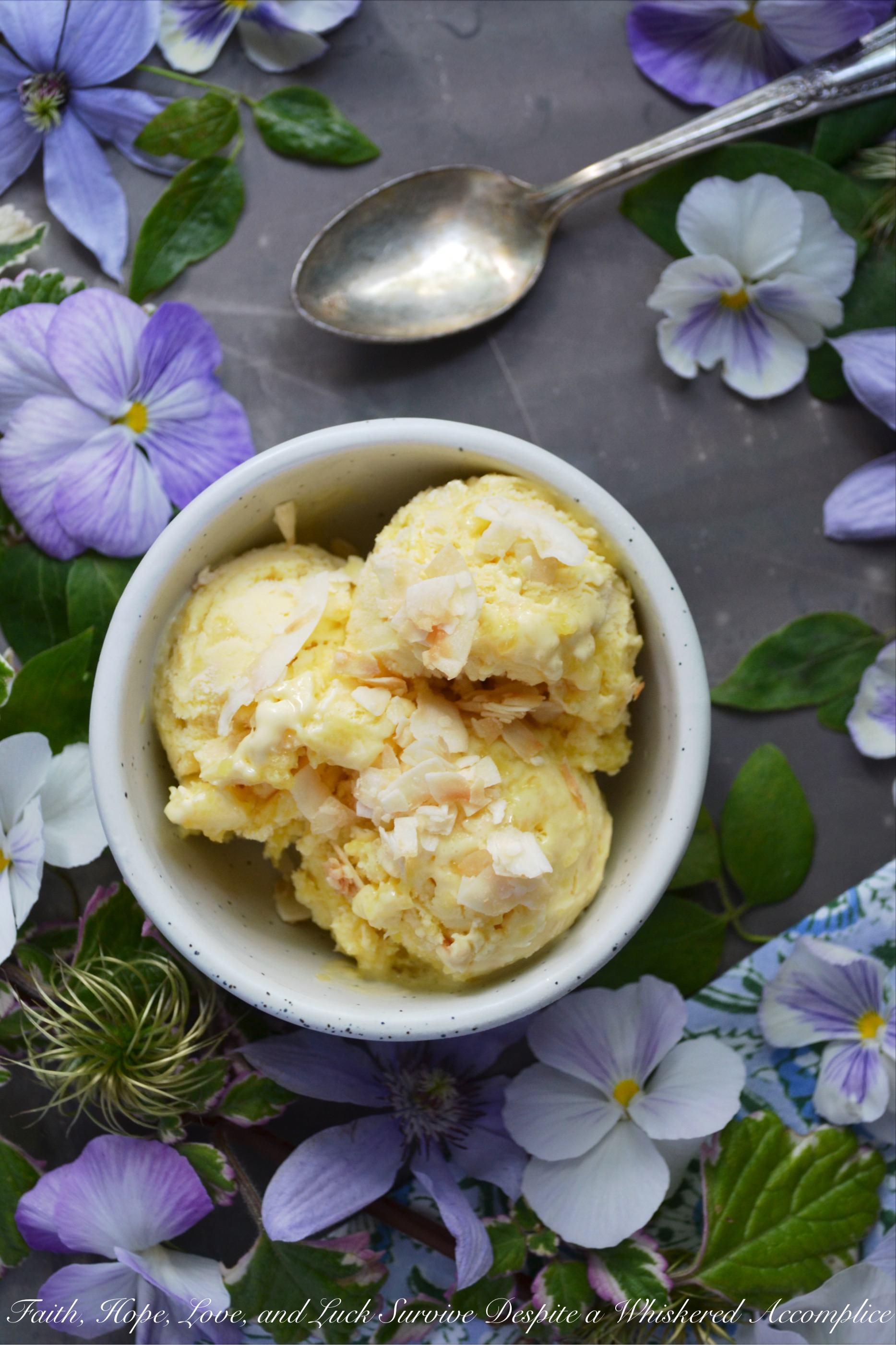 Buttery Pineapple & Coconut Frozen Custard