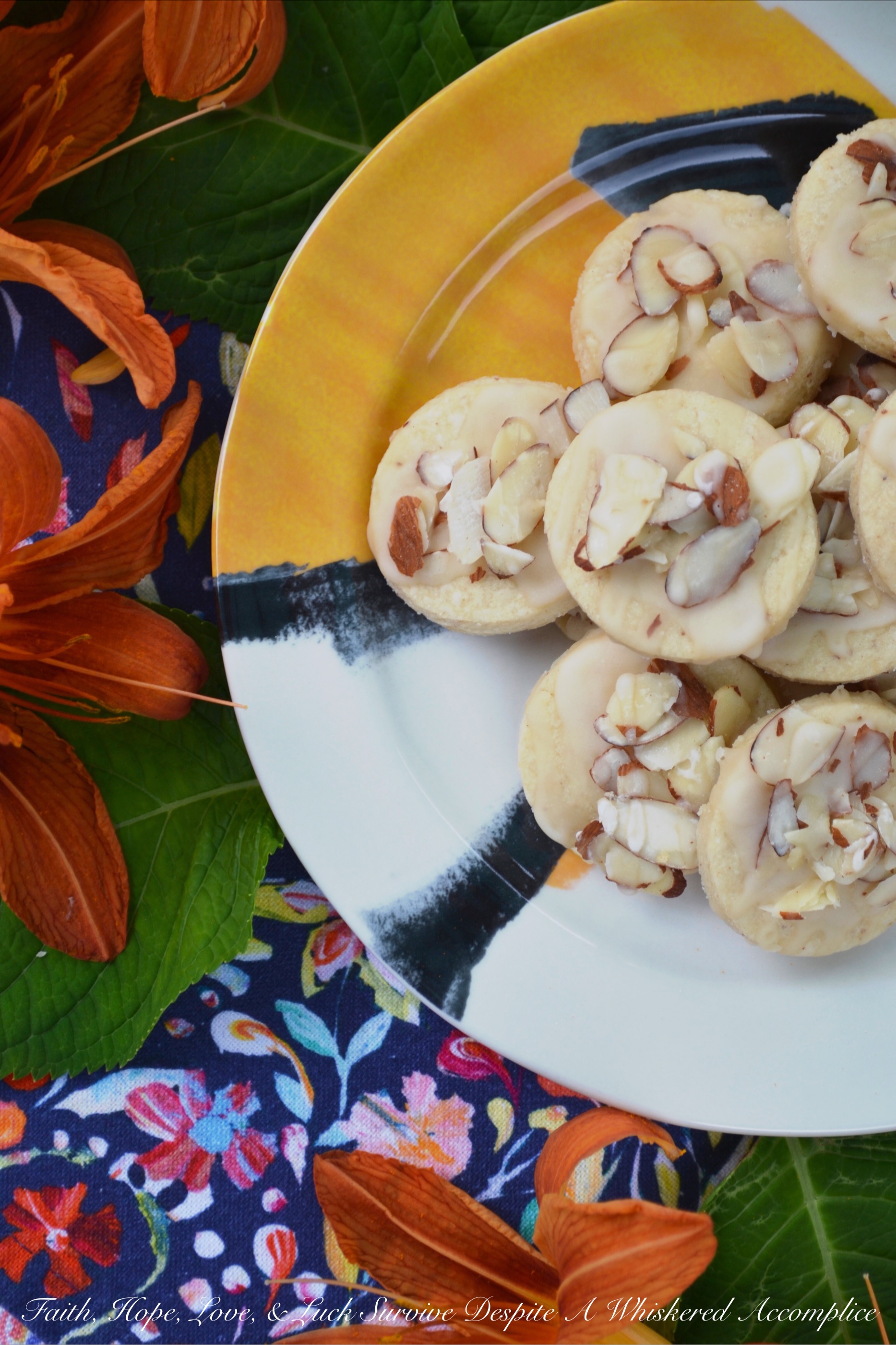 Almond & Orange Glazed Shortbread Cookies