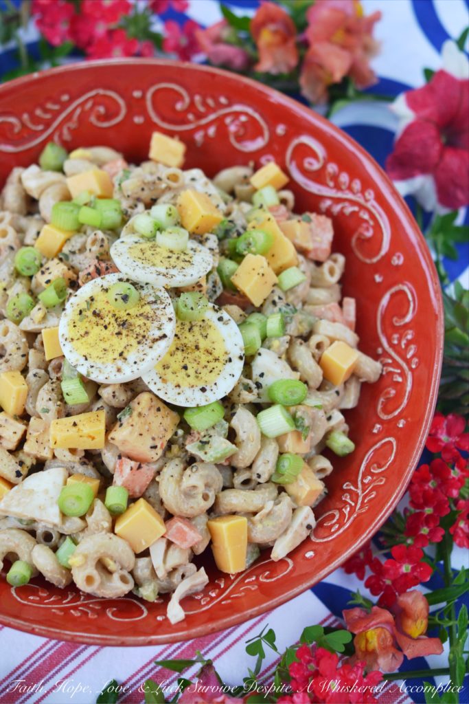 BBQ Cheddar Summer Macaroni Salad - Create a flavor-packed summer macaroni salad using barbecue sauce and cheddar cheese. Add in some finely diced vegetables, as well as some chopped hard-boiled eggs, and you've got a pasta salad worthy of any cookout, picnic, or BBQ.