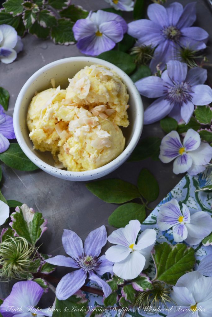 Buttery Pineapple & Coconut Frozen Custard - Looking for a sweet treat to help beat the summer heat? This frozen custard is truly a decadent warm-weather dessert thanks to the addition of toasted coconut and a swirled-in pineapple butter sauce. You'll find that this buttery ice cream has just the right amount of sweet tropical flavor to keep you coming back for more.