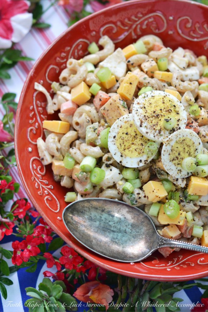 BBQ Cheddar Summer Macaroni Salad - Create a flavor-packed summer macaroni salad using barbecue sauce and cheddar cheese. Add in some finely diced vegetables, as well as some chopped hard-boiled eggs, and you've got a pasta salad worthy of any cookout, picnic, or BBQ.