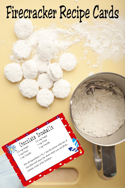 Firecracker Recipe Cards - Everyday Parties - Welcome to the Friday Frenzy, the best food and craft link party on the web. Visit us this week to see what recipes and crafts we are most excited about.