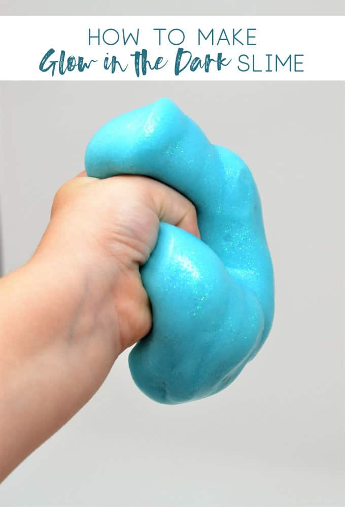How to Make Glow in the Dark Slime - burlap + blue - Welcome to the Friday Frenzy, the best food and craft link party on the web. Visit us this week to see what recipes and crafts we are most excited about.