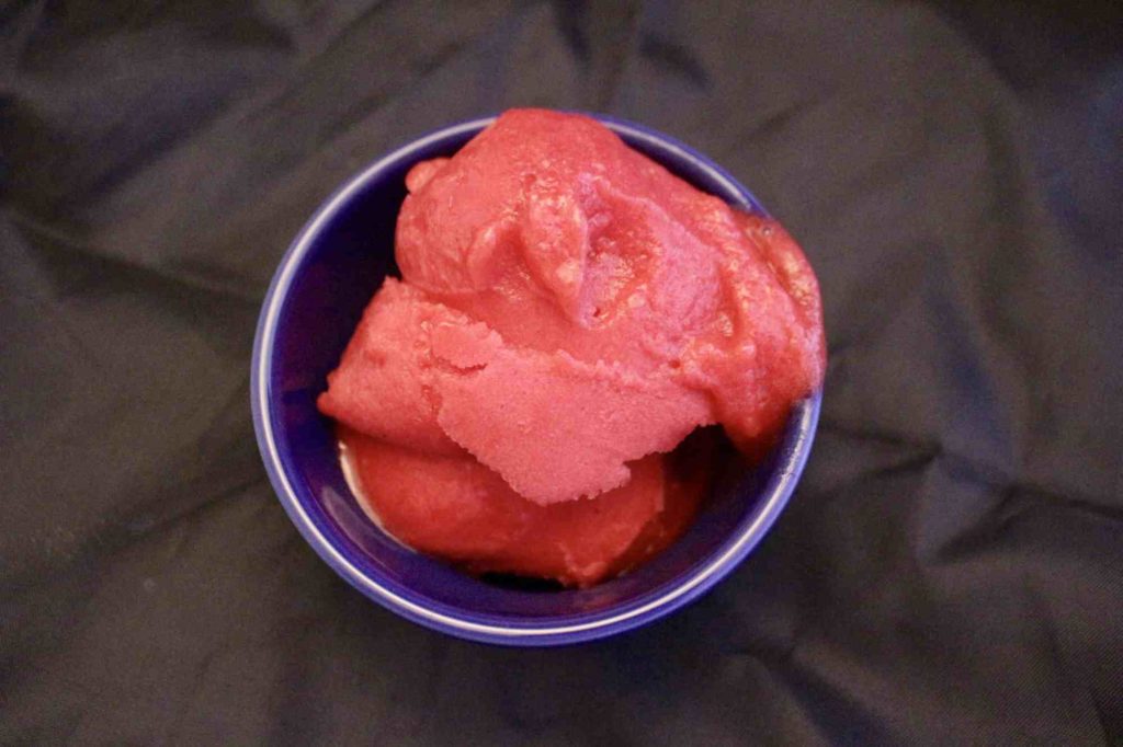 Raspberry Lime Sorbet - By the Pounds - Welcome to the Friday Frenzy, the best food and craft link party on the web. Visit us this week to see what recipes and crafts we are most excited about.
