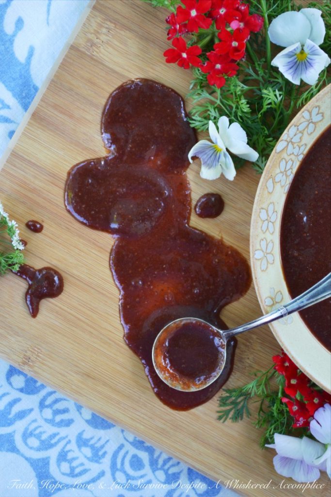 Sweet Strawberry Chipotle BBQ Sauce - Faith, Hope, Love, & Luck - The month of July is all about summer cookouts, picnics, and barbecues. We're sharing our favorite red, white, and blue patriotic themed recipes to help get you in the 4th of July spirit.