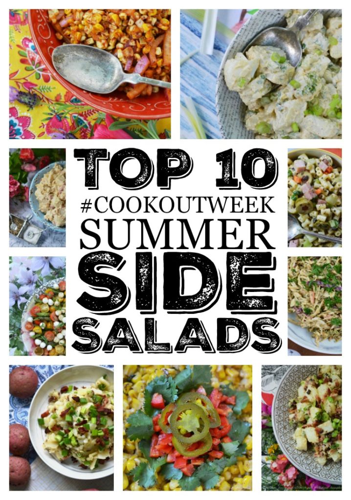Top 10 #CookoutWeek Summer Side Salads - Looking for a new and unique side salad for your next summer cookout, barbecue, or picnic? Look no further. We have you covered with our Top 10 favorite summer side salad recipes.