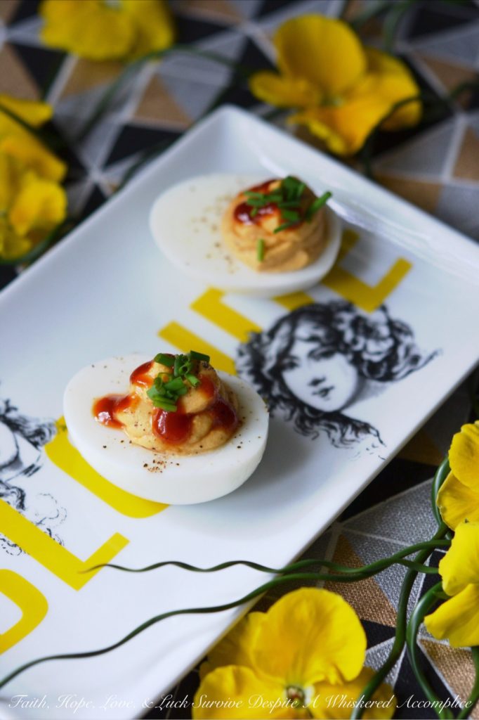 5 Ingredient Barbecue Deviled Eggs - Faith, Hope, Love, & Luck - August 2018 Recipe Round-Up - For the month of August, we're sharing all of our favorite summertime recipes to make for a backyard barbecue, picnic, or cookout. After all, the warm summer weather won't stick around forever, so we need to spend as much time outdoors as possible before autumn arrives.