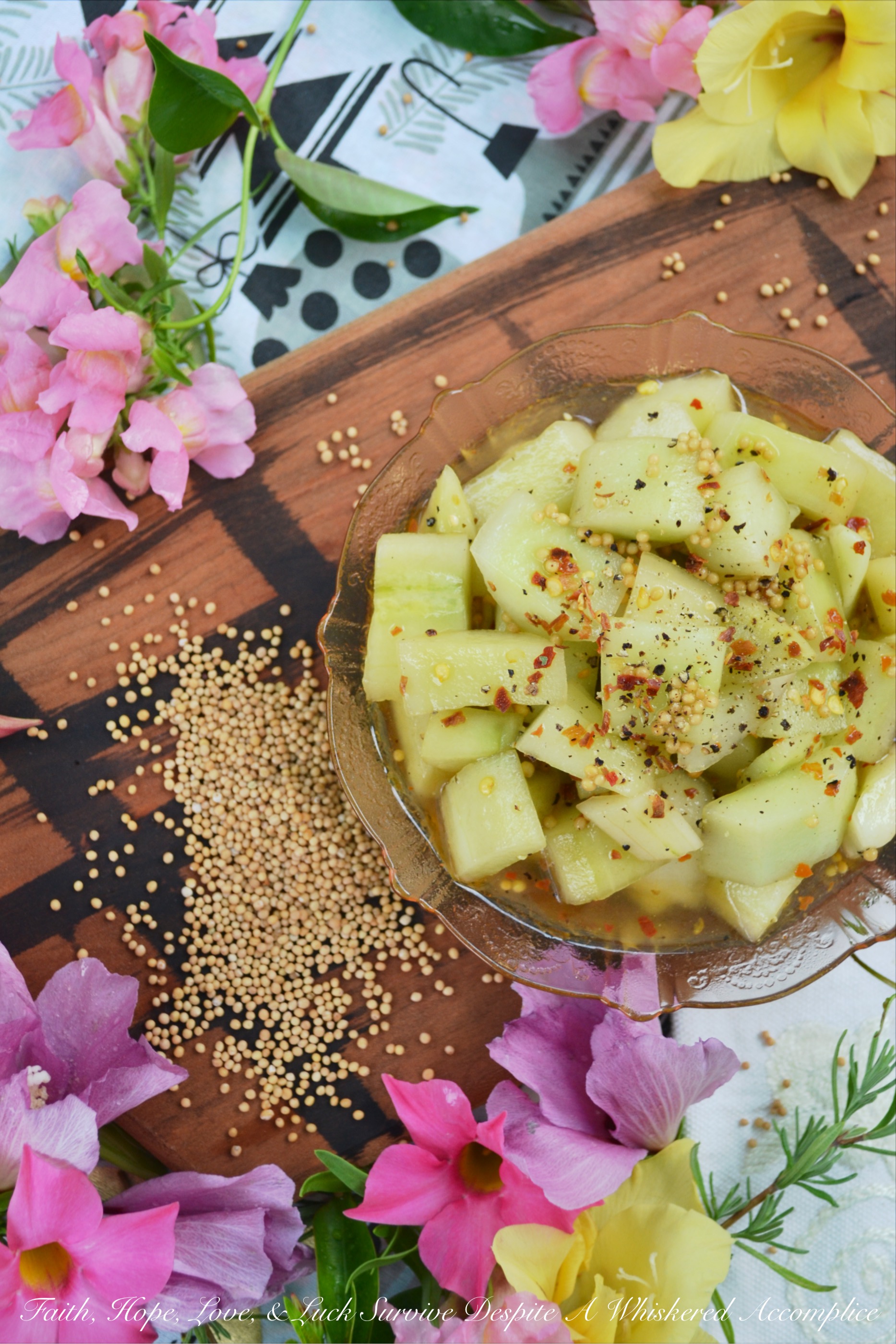 Sweet & Tangy Summer Garden Cucumbers - Don't let all of those fresh garden cucumbers go to waste this summer. Instead, peel and deseed them before marinating them in a sweet and tangy sauce for a day or so. You'll have a cool, refreshing, and flavorful vegetable side dish that your entire family will go absolutely crazy for on a hot steamy day.