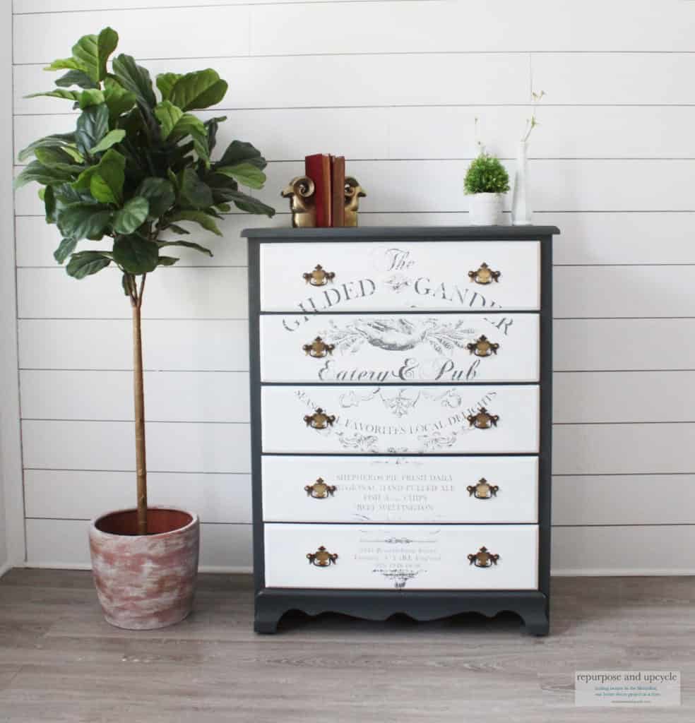 French Farmhouse Dresser Makeover with an Image Transfer - Repurpose and Upcycle - Welcome to the Friday Frenzy, the best food and craft link party on the web. Visit us this week to see what recipes and crafts we are most excited about.