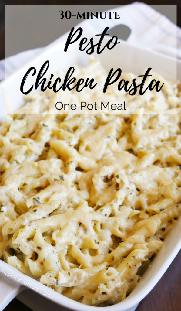 30-Minute Pesto Chicken Pasta - My Pinterventures - Welcome to the Friday Frenzy, the best food and craft link party on the web. Visit us this week to see what recipes and crafts we are most excited about.