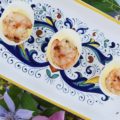 Creamy Horseradish Grilled Shrimp Deviled Eggs - Add a little zing to your next batch of deviled eggs by adding a little bit of creamy horseradish to the deviled egg filling. As an extra special treat, top each deviled egg with a shrimp which has been marinated in olive oil, salt, pepper, and paprika, and then grilled to perfection.