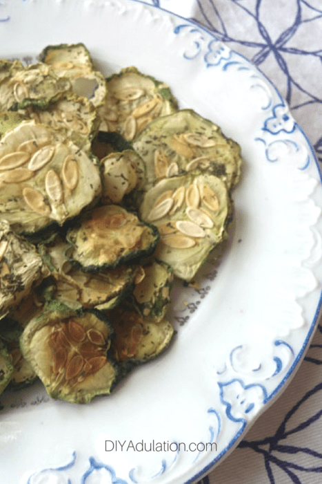 Easy and Healthy Lemon Dill Cucumber Chips - DIY Adulation - Welcome to the Friday Frenzy, the best food and craft link party on the web. Visit us this week to see what recipes and crafts we are most excited about.