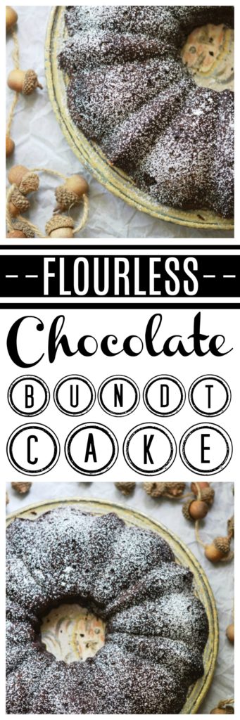 Flourless Chocolate Bundt Cake - This may just be "THE BEST CHOCOLATE CAKE" in the world; one that doesn't taste like cardboard, one that is super chocolatey, and one that contains absolutely no flour. This simple little flourless bundt cake will totally win your heart over with its lovely chocolate flavor.