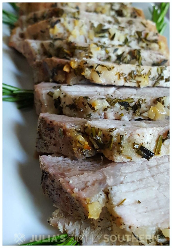 Herb and Garlic Boneless Pork Roast - Julia's Simply Southern - Welcome to the Friday Frenzy, the best food and craft link party on the web. Visit us this week to see what recipes and crafts we are most excited about.