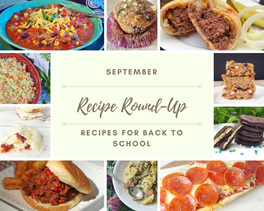 September Recipe Round-Up - Now that the kids have gone back to school, there's a real need for quick and easy weeknight meals. This month's September Recipe Round-Up has plenty of recipe ideas that will help you get dinner on the table in as little time as possible.