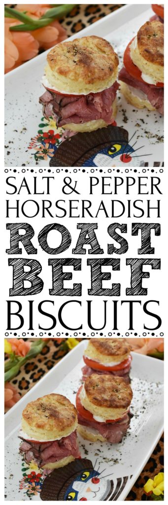 Salt & Pepper Horseradish Roast Beef Biscuits - What could be better than a roast beef sandwich? A roast beef sandwich on top of a warm homemade salt and pepper biscuit, slathered in a creamy horseradish sour cream sauce, which is then topped off with a juicy slice of ruby red tomato. Now that could possibly be the best roast beef sandwich ever.
