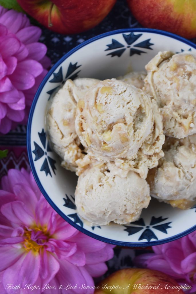 Cinnamon Caramel Apple Frozen Custard - Just because summer is over, doesn't mean that you have to store your ice cream machine away. This over-the-top delicious frozen custard can be made in one of two ways. You can either swirl room-temperature homemade caramel apple sauce into layers of the cinnamon frozen custard or you can serve the cinnamon frozen custard drizzled with warm caramel apple sauce. No matter which way choose, I know you're going to absolutely love this sweet autumn dessert.