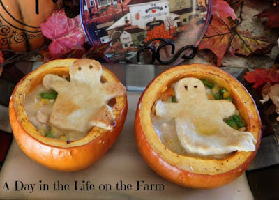 Pumpkin Chicken Pot Pie - A Day in the Life on the Farm - Now that it's fall and Halloween's right around the corner, we're all looking for a few cute recipes to celebrate the autumn season with. This month's October recipe round-up is packed with tons of spooky sweet and savory recipes to help you and your little goblins get in the holiday spirit.