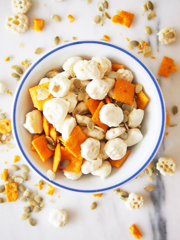 Spooky Snack Mix - Pies & Plots - Now that it's fall and Halloween's right around the corner, we're all looking for a few cute recipes to celebrate the autumn season with. This month's October recipe round-up is packed with tons of spooky sweet and savory recipes to help you and your little goblins get in the holiday spirit.