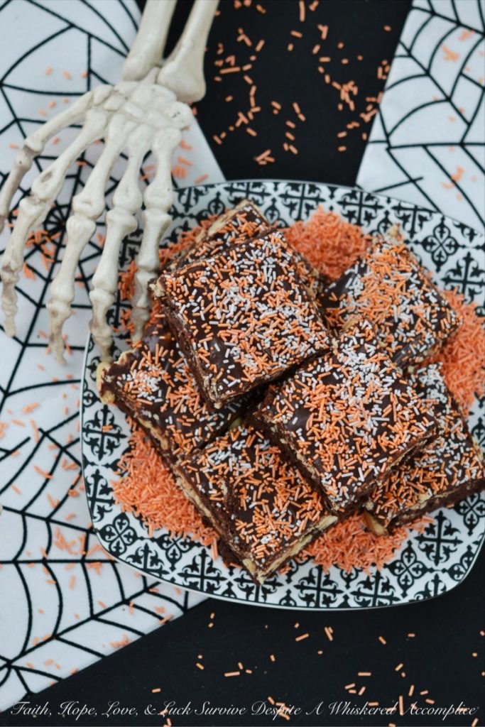 Fluffy Peanut Butter Nougat Chocolate Brownies - 7 Sweet & Fun Halloween Treats - Looking for a sweet treat to help celebrate Halloween? Well then, look no further. These delicious and fun holiday recipes are sure to impress whatever ghouls or goblins might just so happen to show up at your front door this Halloween.