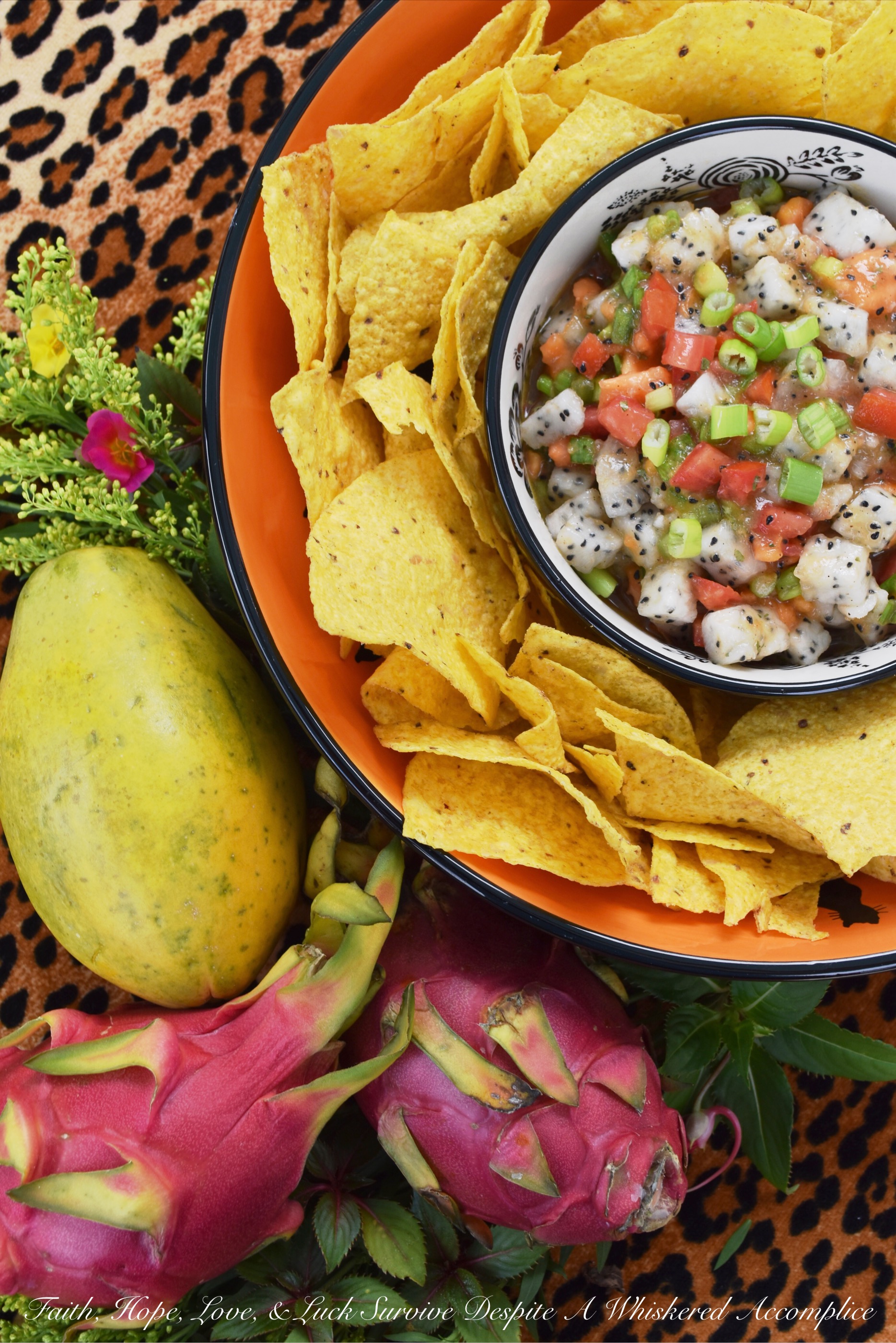 Dragon Fruit & Papaya Pico de Gallo - For a unique and healthy treat, try switching up ordinary pico de gallo by adding dragon fruit and papaya. Not only does this give your salsa a dose of gorgeous color reminiscent of a dreamy tropical vacation, but it also means you can scoop away to your heart’s content, knowing you’re getting a healthy dose of fruits and veggies in every bite. With this snackable pico de gallo, consider your snack cravings officially satisfied.
