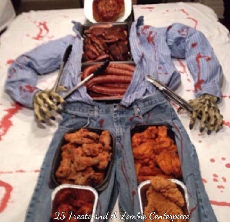 A Zombie Centerpiece No Tricks - Marilyns Treats - Welcome to the Friday Frenzy, the best food and craft link party on the web. Visit us this week to see what recipes and crafts we are most excited about.