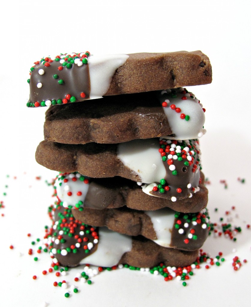Chocolate Shortbread Cookies - The Monday Box - Welcome to the Friday Frenzy, the best food and craft link party on the web. Visit us this week to see what recipes and crafts we are most excited about.