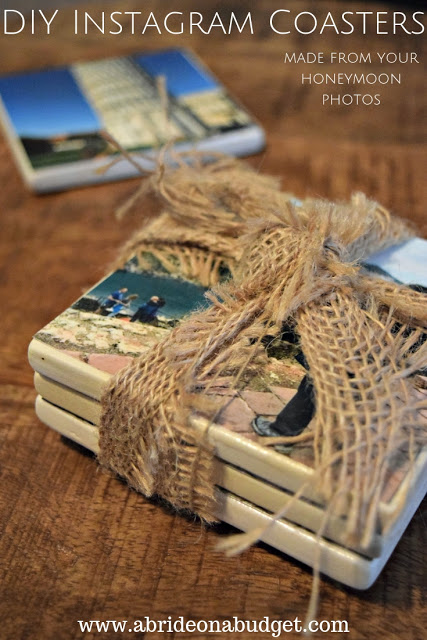DIY Instagram Coasters - A Bride on a Budget - Welcome to the Friday Frenzy, the best food and craft link party on the web. Visit us this week to see what recipes and crafts we are most excited about.