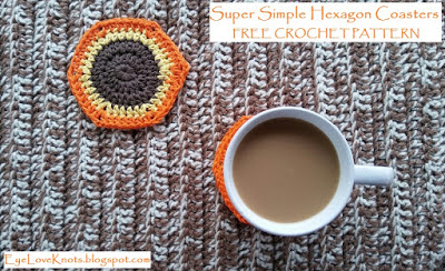 Fall Inspired, Super Simple Hexagon Coasters - EyeLoveKnots - Welcome to the Friday Frenzy, the best food and craft link party on the web. Visit us this week to see what recipes and crafts we are most excited about.