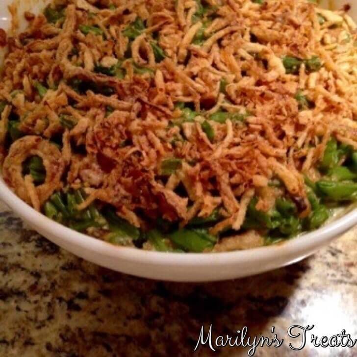 Green Bean Casserole - Marilyn's Treats - Welcome to the Friday Frenzy, the best food and craft link party on the web. Visit us this week to see what recipes and crafts we are most excited about.