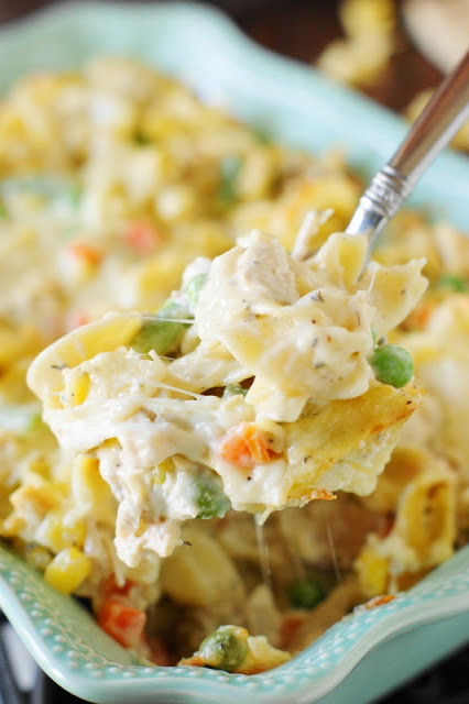Leftover Turkey Noodle Casserole - The Kitchen Is My Playground - Welcome to the Friday Frenzy, the best food and craft link party on the web. Visit us this week to see what recipes and crafts we are most excited about.