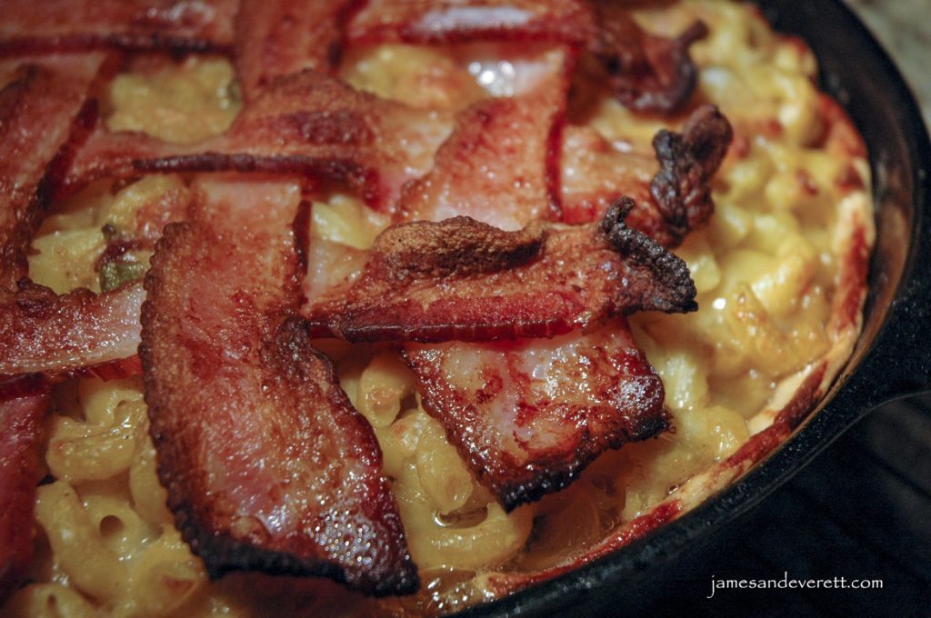 Mac-N-Cheese Pie with Bacon Lattice - James & Everett - Welcome to the Friday Frenzy, the best food and craft link party on the web. Visit us this week to see what recipes and crafts we are most excited about.