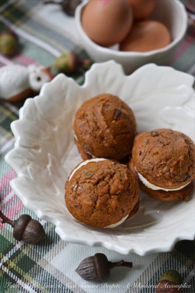 Prize Winning Pumpkin Whoopie Cookies - Faith, Hope, Love, & Luck - Welcome to the Friday Frenzy, the best food and craft link party on the web. Visit us this week to see what recipes and crafts we are most excited about.
