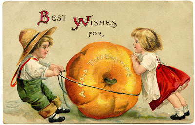 Vintage Thanksgiving Postcard Printables - Vintage by Lisa S - Welcome to the Friday Frenzy, the best food and craft link party on the web. Visit us this week to see what recipes and crafts we are most excited about.
