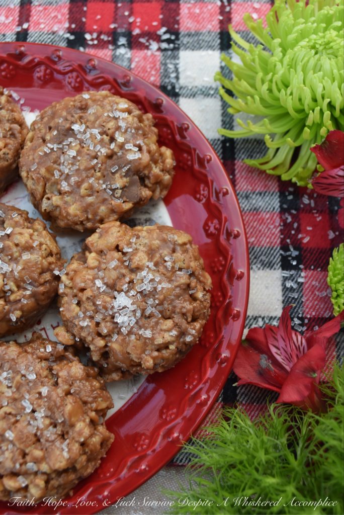 No-Bake Peanut Butter Cup Cereal Cookies - Every Christmas cookie tray needs a little something special on it, especially if that little something special takes so very little time to make, but still tastes absolutely amazing. These sweet no-bake cookies are made using cereal and peanut butter cups, and they literally take less than ten minutes to make, leaving you more time to spend with your friends and family during the holiday season and less time in the kitchen.