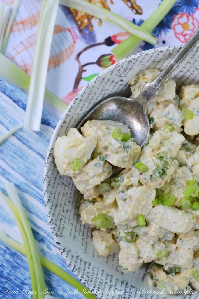 Dad’s Country Garden Potato Salad - We're counting down the days until New Year's 2019 by sharing Faith, Hope, Love, & Luck's absolute favorite recipes of the year 2018.