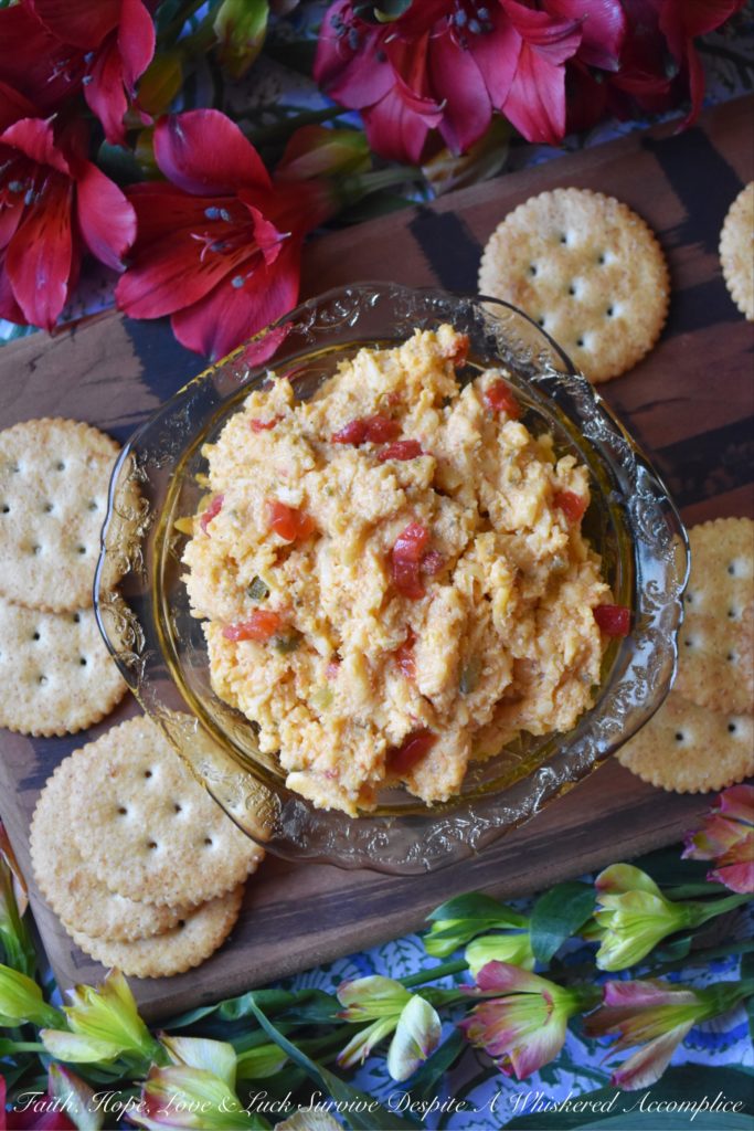 Sweet Gherkin Pimento Cheese Spread - Looking for an easy-to-make appetizer to bring along to your next party, game, or get-together? Why not try making pimento cheese spread? This quick cheesy snack uses sweet gherkin pickles for added sweetness and texture. Once you start eating it, you won't want to stop.